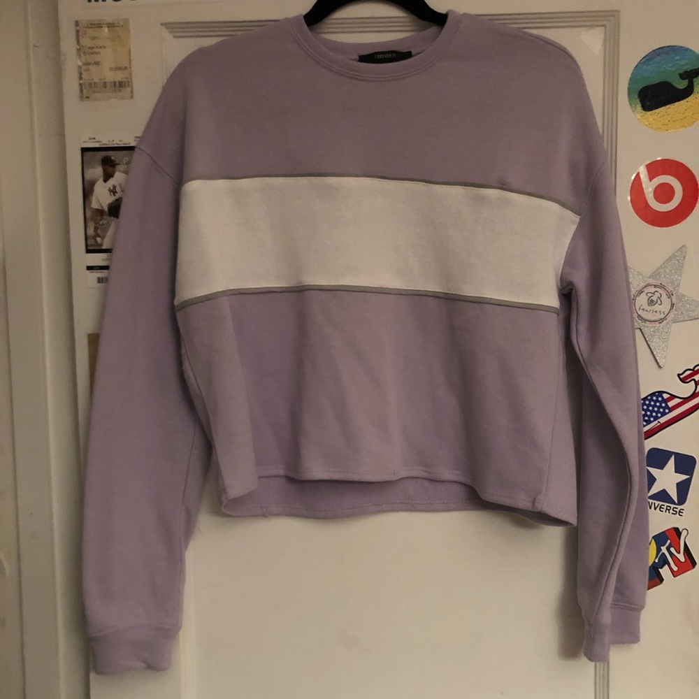 forever 21 NWOT purple/lilac croptop longlseeve